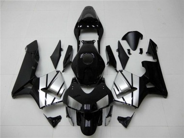 Carene Moto Honda CBR600RR 2003-2004 - Argento Nero Lucido Banda