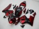 Carene Moto Honda CBR600RR 2003-2004 - Rosso Nero Opaco Banda