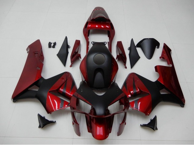 Carene Moto Honda CBR600RR 2003-2004 - Rosso Nero Opaco Banda