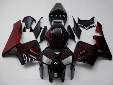 Kit Carena Moto Honda CBR600RR 2005-2006 - Nero Lucido Rosso Fiamma