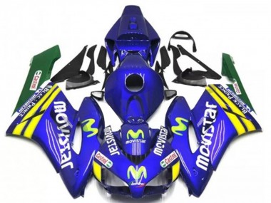 Carene Moto Honda CBR1000RR 2004-2005 - Blu Giallo Verde MoviStar Rosso Castrol