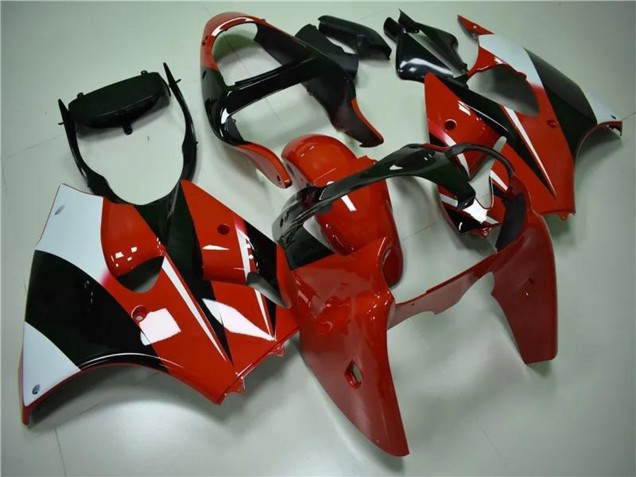 Carene Moto Kawasaki ZX6R 2000-2002 - Bianco Rosso Nero Lucido
