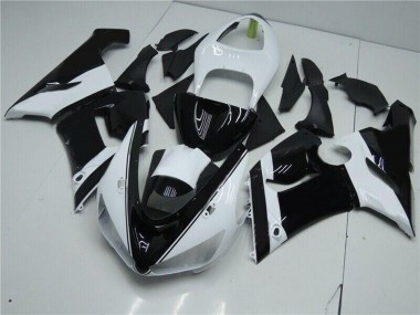 Carene Moto Kawasaki ZX6R 2005-2006 - Bianco Nero Lucido