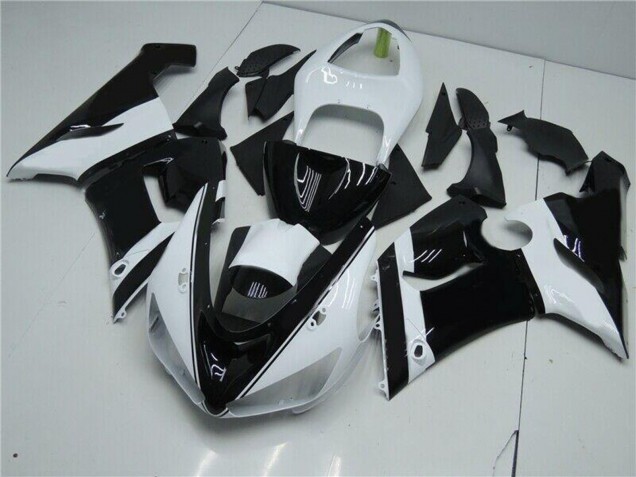 Carene Moto Kawasaki ZX6R 2005-2006 - Bianco Nero Lucido