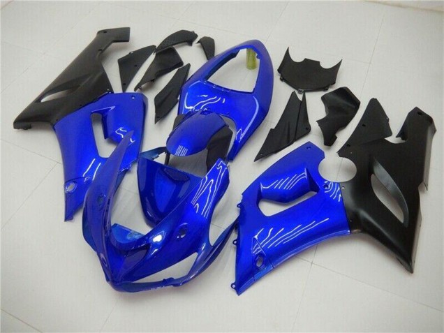 Carene Moto Kawasaki ZX6R 2005-2006 - Blu Nero Opaco