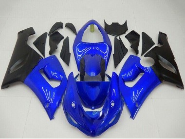 Carene Moto Kawasaki ZX6R 2005-2006 - Blu Nero Opaco
