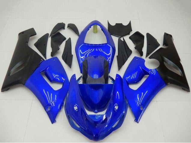 Carene Moto Kawasaki ZX6R 2005-2006 - Blu Nero Opaco