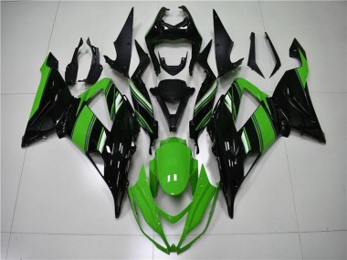 Kit Carene Moto ABS Kawasaki ZX6R 2013-2018 - Verde Nero Lucido