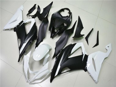 Carene ABS Kawasaki ZX6R 2013-2018 - Bianco Nero Opaco