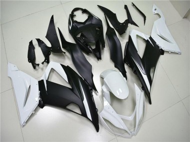 Carene ABS Kawasaki ZX6R 2013-2018 - Bianco Nero Opaco