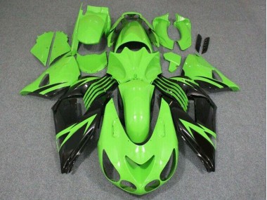 Carena Moto Kawasaki ZX14R ZZR1400 2006-2011 - Verde Nero Lucido