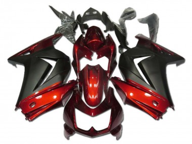 Carene Moto Kawasaki EX250 2008-2012 - Rosso Nero Opaco