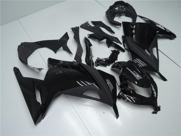 Carene Moto Kawasaki Ninja 300 EX300R 2013-2017 - Nero Lucido Nero Opaco