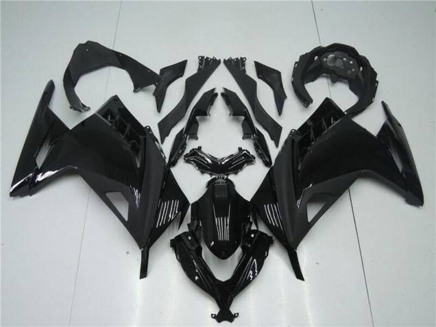 Carene Moto Kawasaki Ninja 300 EX300R 2013-2017 - Nero Lucido Nero Opaco