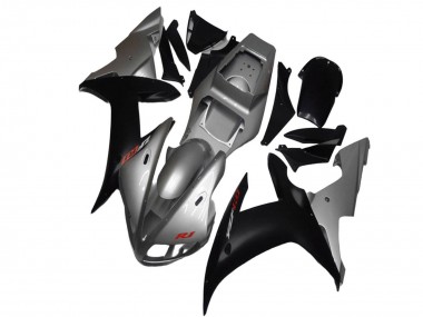 Carene Moto Yamaha YZF R1 2002-2003 - Argento Nero Opaco