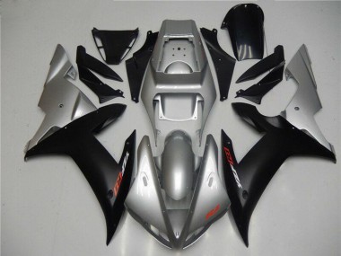 Carene Moto Yamaha YZF R1 2002-2003 - Argento Nero Opaco