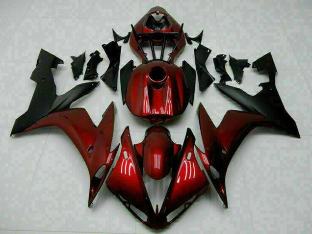 Carene Moto Yamaha YZF R1 2004-2006 - Rosso Bordeaux Nero Opaco