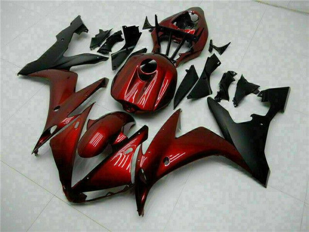 Carene Moto Yamaha YZF R1 2004-2006 - Rosso Bordeaux Nero Opaco
