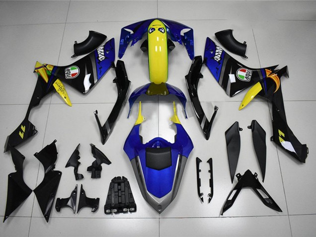 Carene Moto Yamaha YZF R1 2007-2008 - Blu Giallo Nero Squalo