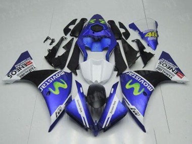 Carene Moto Yamaha YZF R1 2012-2014 - Blu Bianco Nero Verde MoviStar Yamalube ENEOS