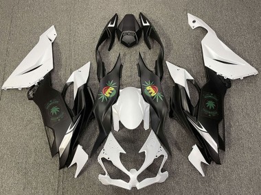 Carene Moto Kawasaki ZX6R 2019-2022 - Bianco Nero Faccina Felice