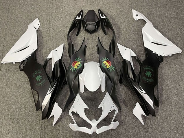 Carene Moto Kawasaki ZX6R 2019-2022 - Bianco Nero Faccina Felice