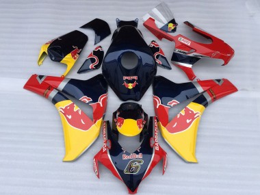 Carene Moto Honda CBR1000RR 2008-2011 - Blu Scuro Giallo Red Bull