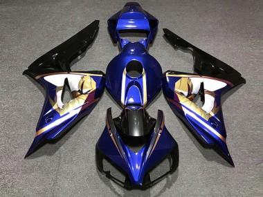 Carene Moto Honda CBR1000RR 2006-2007 - Blu Bianco Oro Nero Lucido