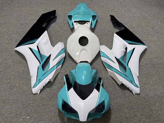 Carene Moto Honda CBR1000RR 2004-2005 - Bianco Ciano Blu Nero Lucido