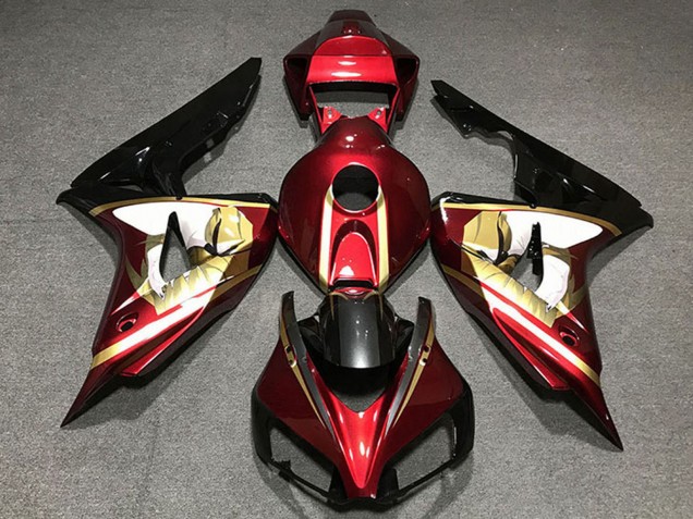 Carene Moto Honda CBR1000RR 2006-2007 - Rosso Bianco Oro Nero Lucido