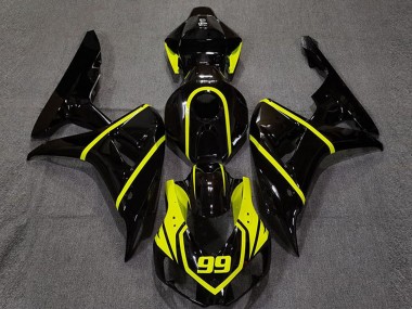 Carena Moto Honda CBR1000RR 2006-2007 - Nero Lucido Alta Visibilità Giallo 99