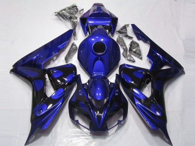 Carene Moto Honda CBR1000RR 2006-2007 - Blu Nero Lucido Fiamma