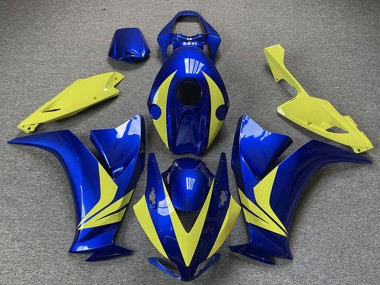 Carene Moto Honda CBR1000RR 2012-2016 - Blu Alta Visibilità Giallo