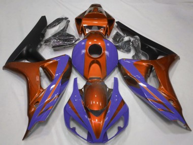 Carene Moto Honda CBR1000RR 2006-2007 - Arancia Blu Nero Opaco