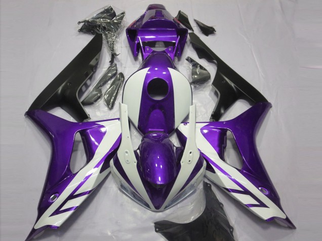 Carene Moto Honda CBR1000RR 2006-2007 - Viola Bianco Nero Opaco
