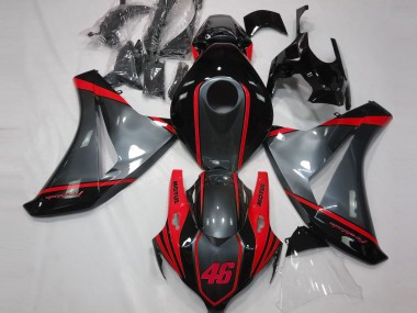 Carene Moto Honda CBR1000RR 2008-2011 - Grigio Rosso Nero Opaco Motul 46