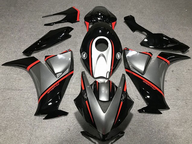 Carene Moto Honda CBR1000RR 2012-2016 - Gunmetal Grigio Nero Lucido Rosso