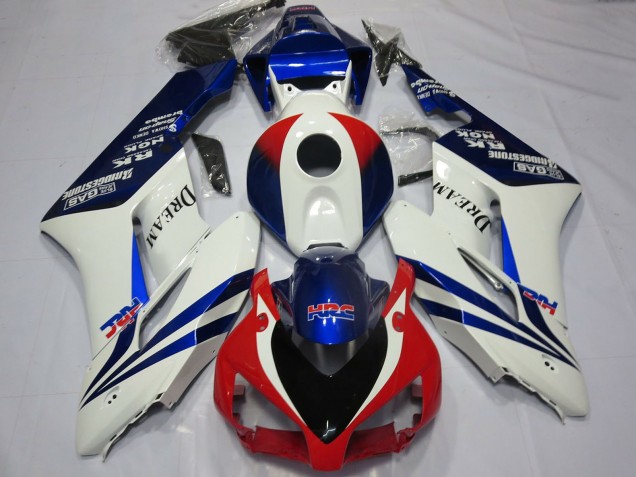 Carene Moto Honda CBR1000RR 2004-2005 - Bianco Blu Rosso HRC OEM Stile Dream