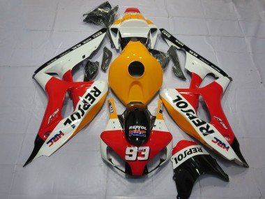 Carene Moto Honda CBR1000RR 2006-2007 - Arancia Bianco Rosso Nero Lucido Repsol HRC 93