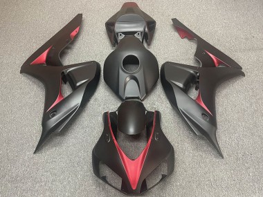 Carene Moto Honda CBR1000RR 2006-2007 - Nero Opaco Rosso