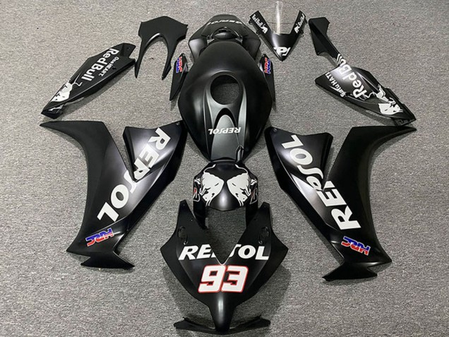 Carene Moto Honda CBR1000RR 2012-2016 - Nero Opaco Bianco Repsol HRC 93