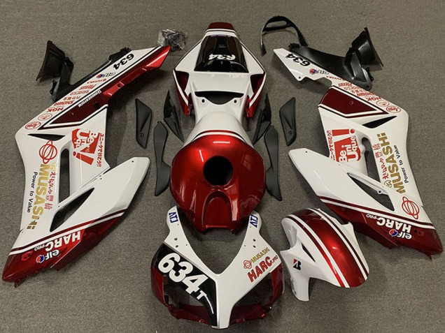 Carene Moto Honda CBR1000RR 2004-2005 - Bianco Rosso Musashi 634