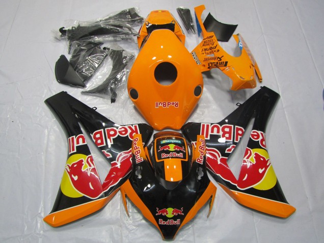 Carene Moto Honda CBR1000RR 2008-2011 - Arancia Giallo Nero Lucido Red Bull