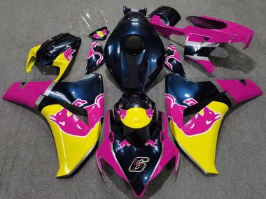Carene Moto Honda CBR1000RR 2008-2011 - Blu Scuro Rosa Giallo Red Bull