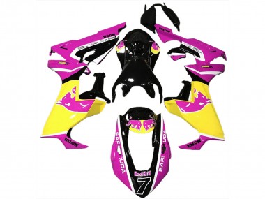 Carene Moto Honda CBR1000RR 2017-2023 - Rosa Giallo Nero Lucido Red Bull