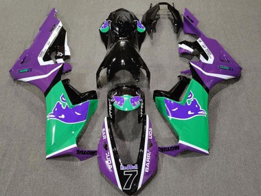 Carene Moto Honda CBR1000RR 2017-2023 - Viola Verde Nero Lucido Red Bull