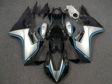 Carene Moto Honda CBR1000RR 2017-2023 - Argento Azzurro Chiaro Nero Lucido
