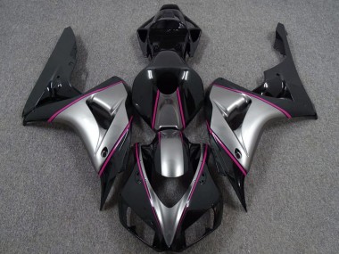 Carene Moto Honda CBR1000RR 2006-2007 - Argento Rosa Nero Lucido Gessato