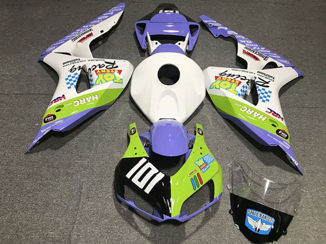 Carene Moto Honda CBR1000RR 2006-2007 - Bianco Blu Verde Nero Lucido Toy Story