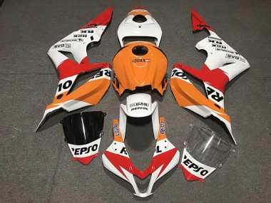 Carena Moto Honda CBR600RR 2007-2008 - Arancia Bianco Rosso Nero Lucido Repsol Stile